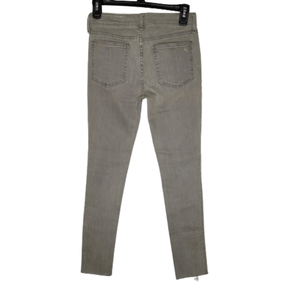 Rag & Bone Gray Raw Hem Ankle Skinny Jeans - Picture 4 of 15